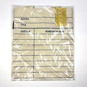 New Out of Print Library Card Tote Bag 14x18" Bibliophile Book Worm Librarian